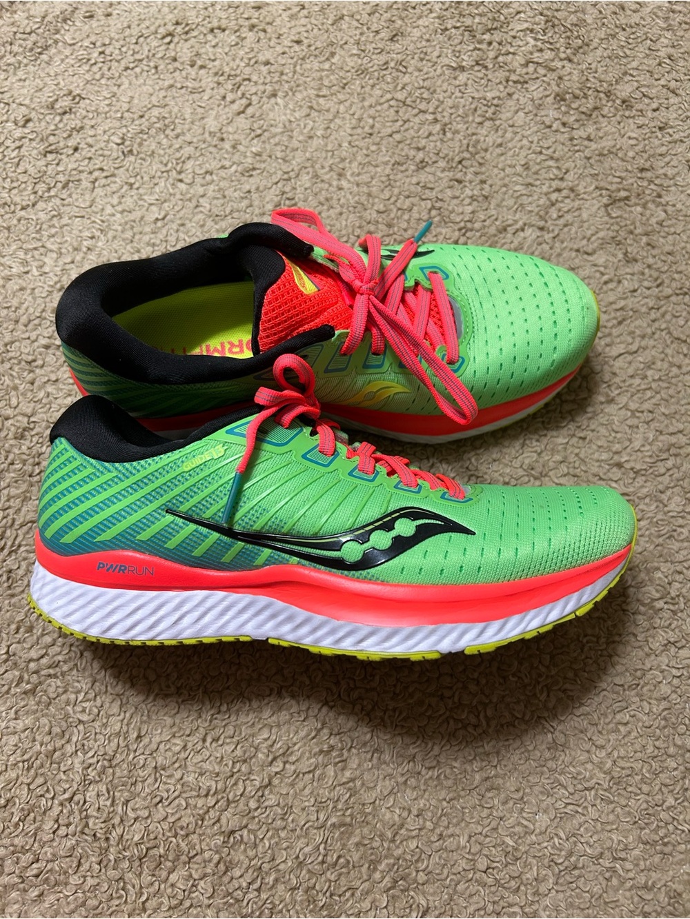 Saucony Women’s Neon Green with Coral Running Shoes